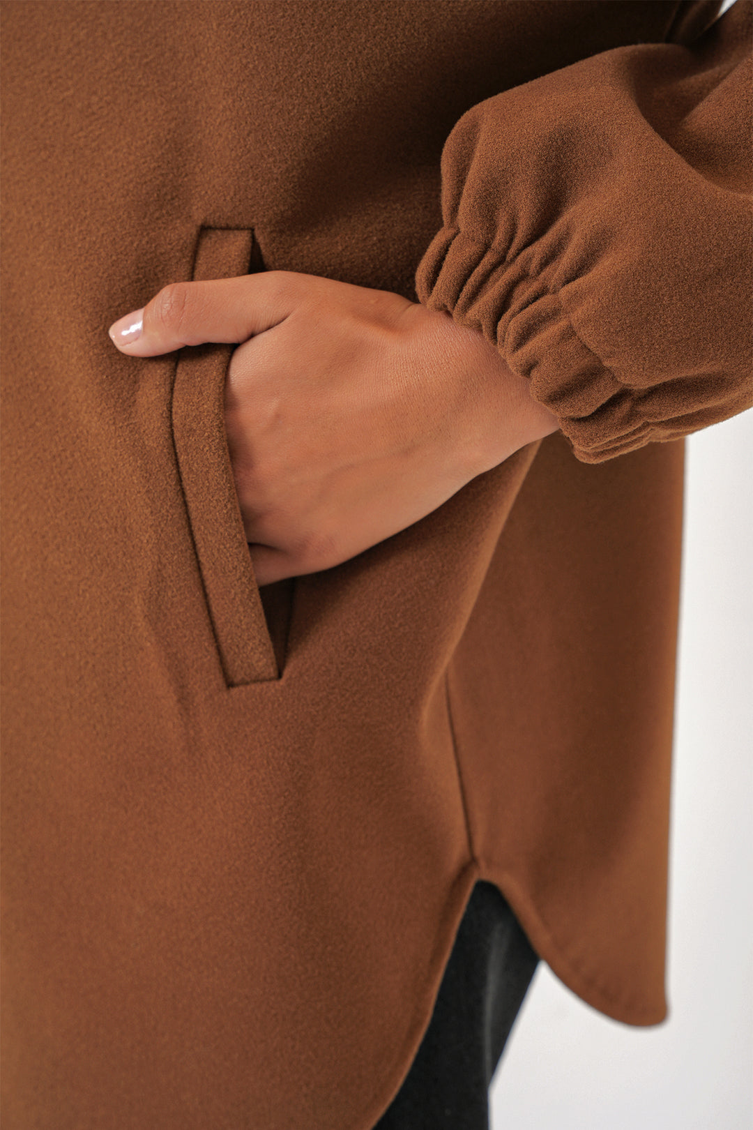 Bigdart 0674 Chemise oversize à poches - Tabac