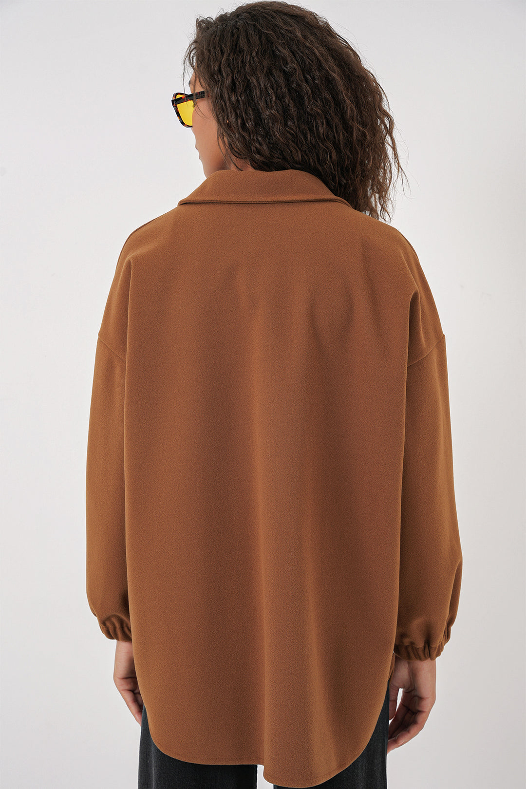 Bigdart 0674 Chemise oversize à poches - Tabac