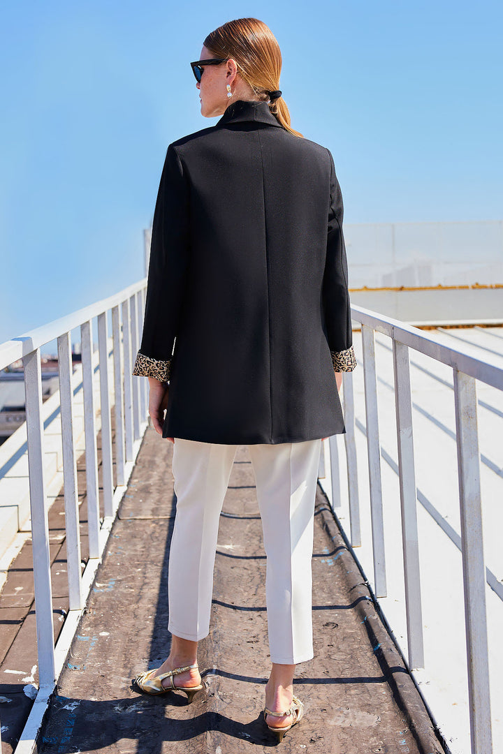 Bigdart 0704 Veste blazer avec détails de boutons - Noir