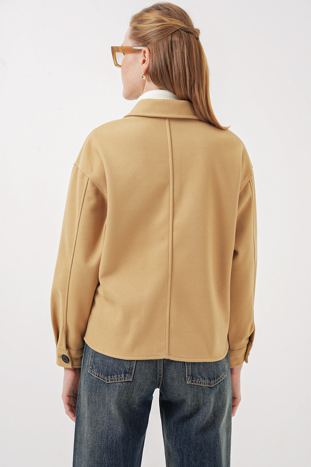 Bigdart 0713 Veste en laine pour femmes - Moutarde