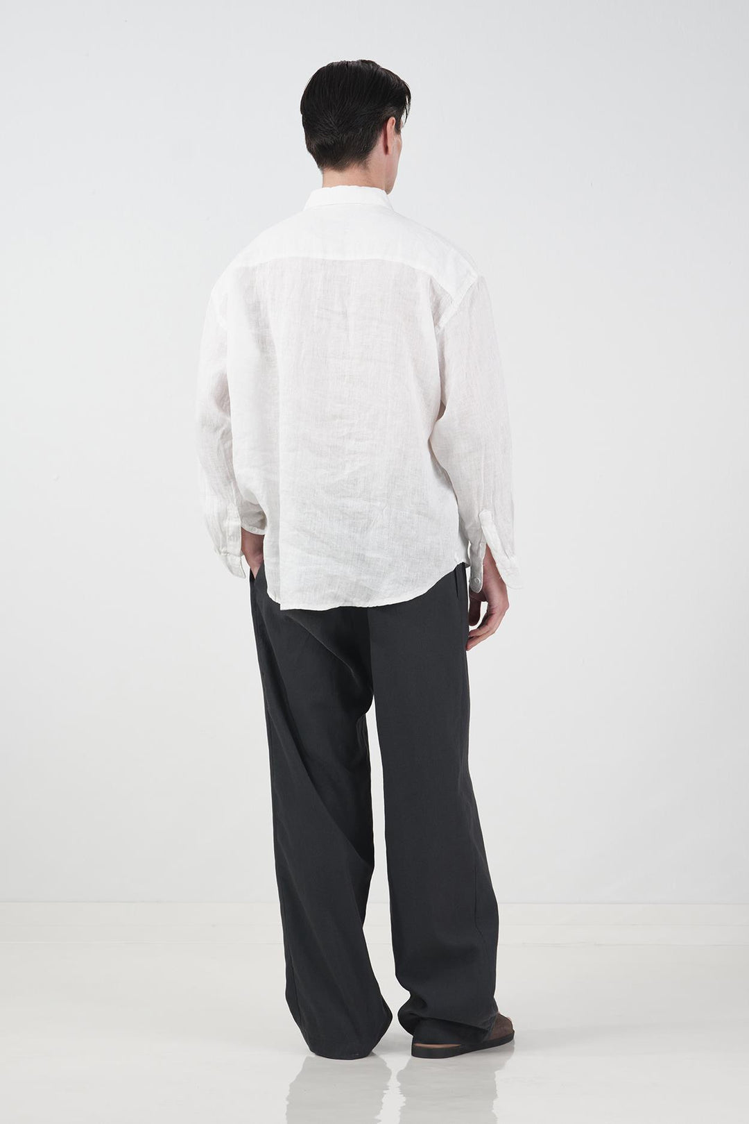 Giesto Chemise blanche oversize en 100% lin - Blanc