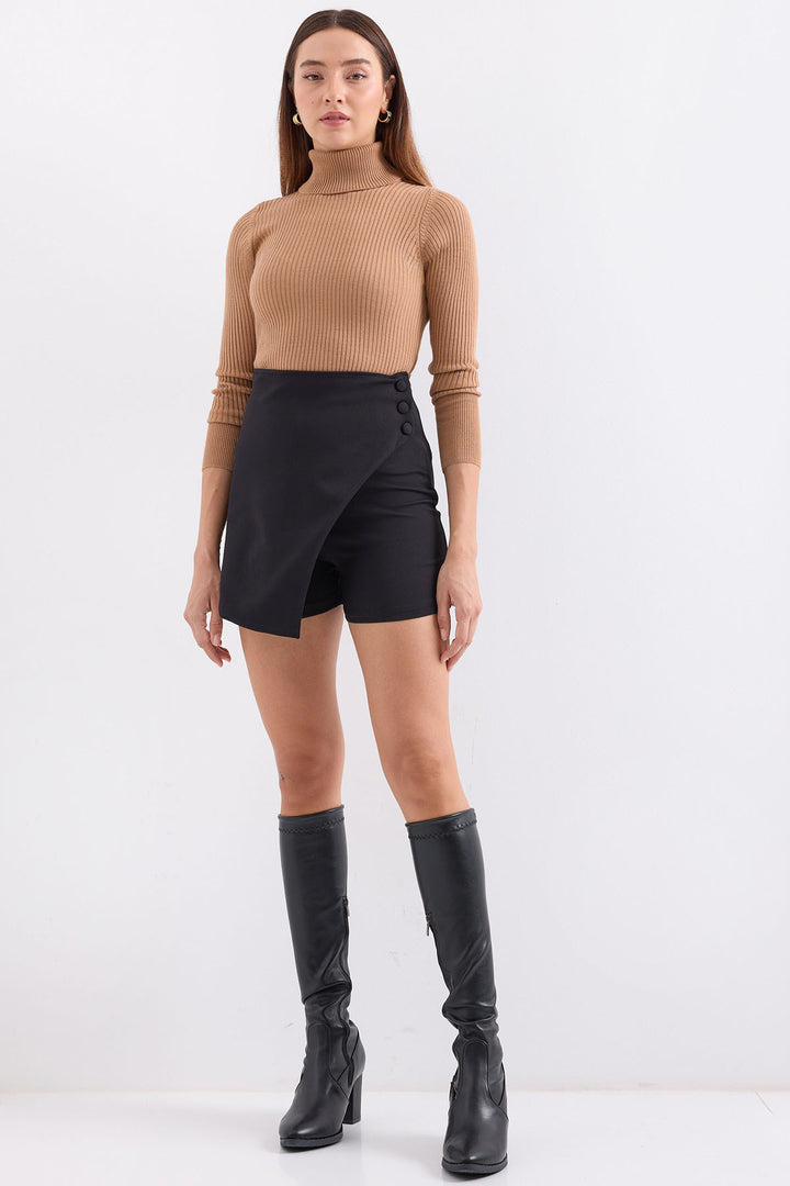 Bigdart 10311 Pull Tricot Col Montant - Beige