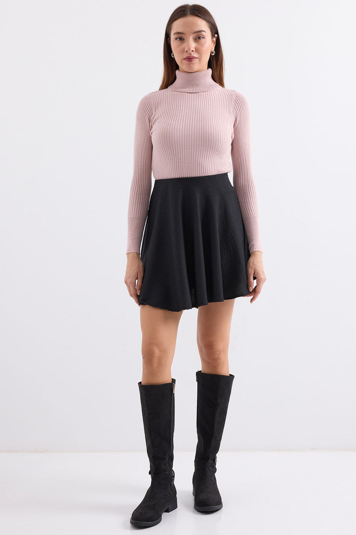 Bigdart 10311 Pull Tricot Col Montant - Rose