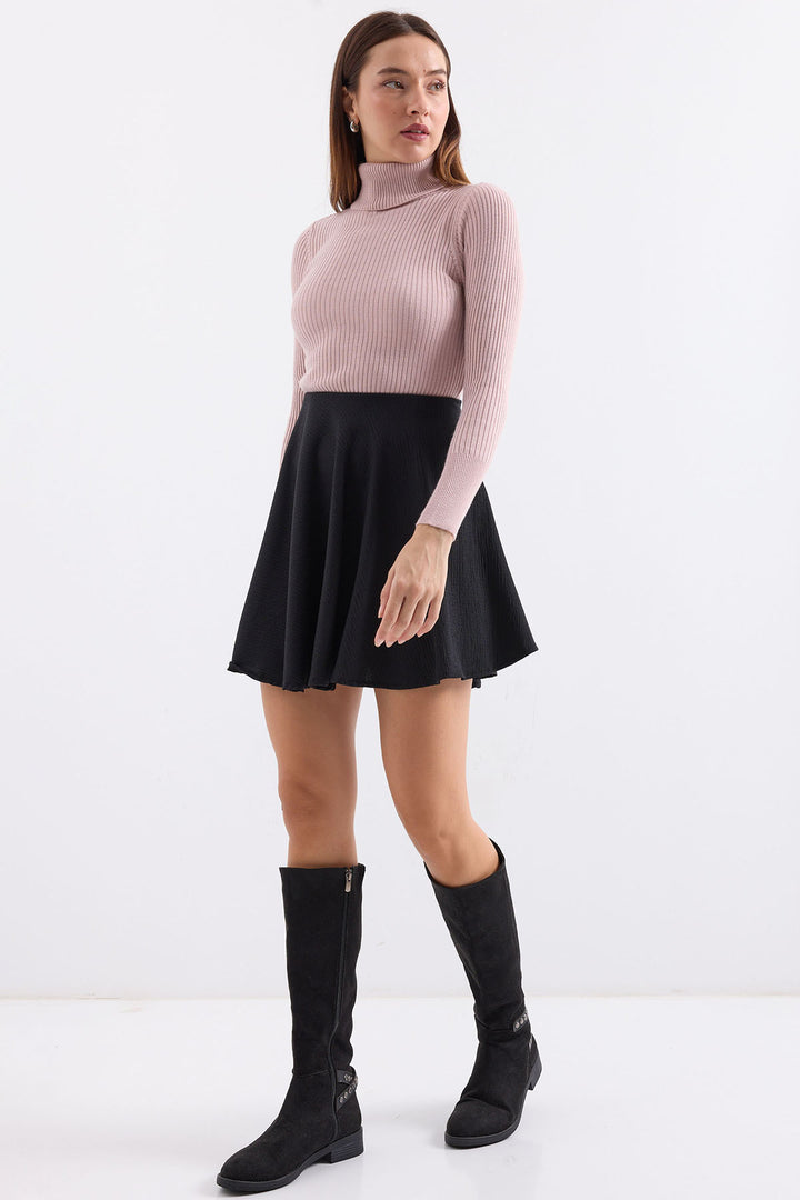 Bigdart 10311 Pull Tricot Col Montant - Rose