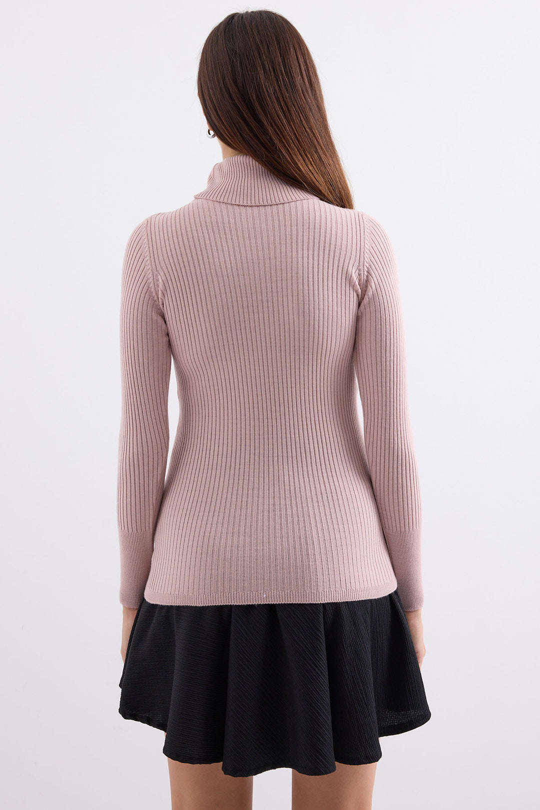 Bigdart 10311 Pull Tricot Col Montant - Rose