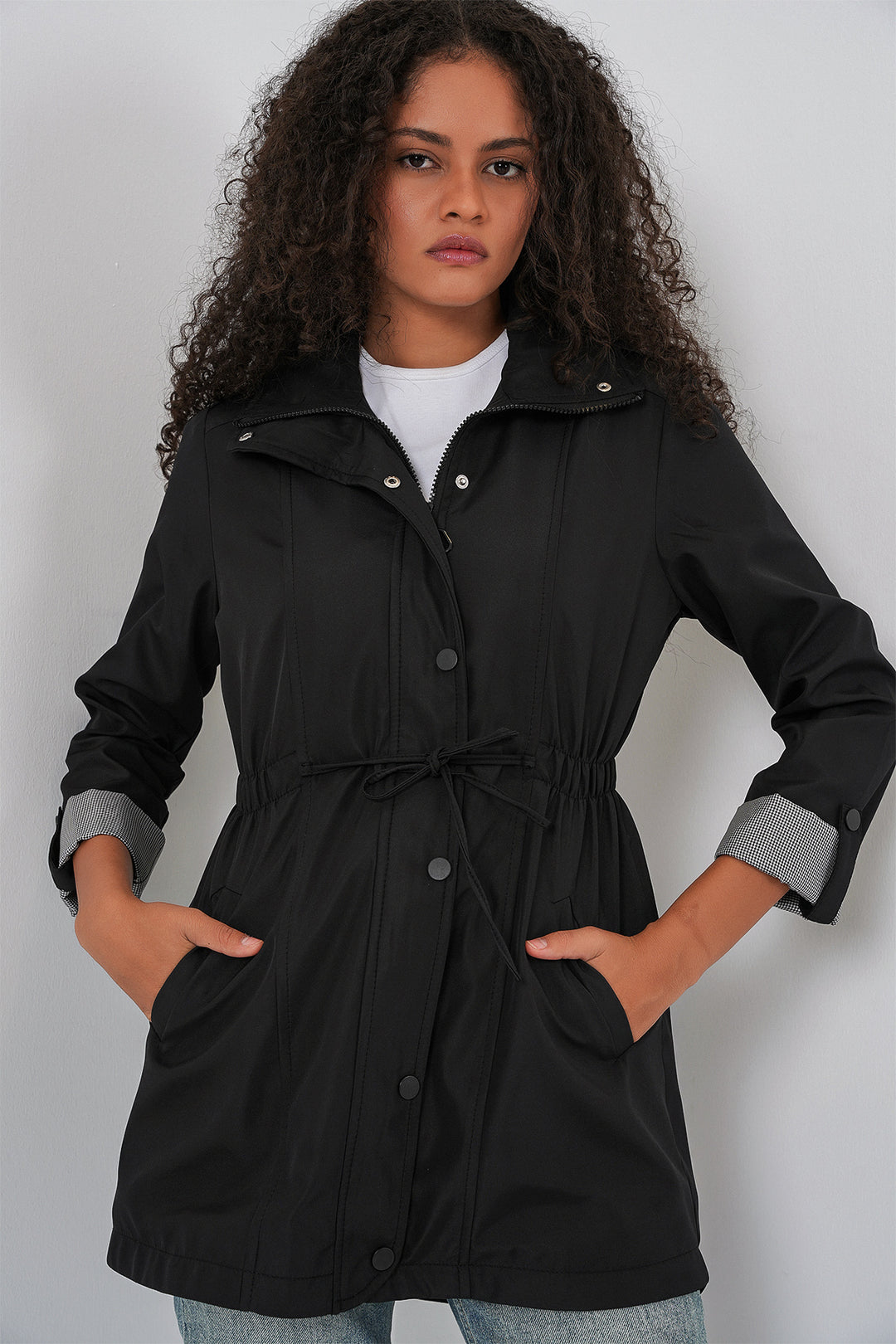 Bigdart 10322 Trench à Taille Froncée - Noire