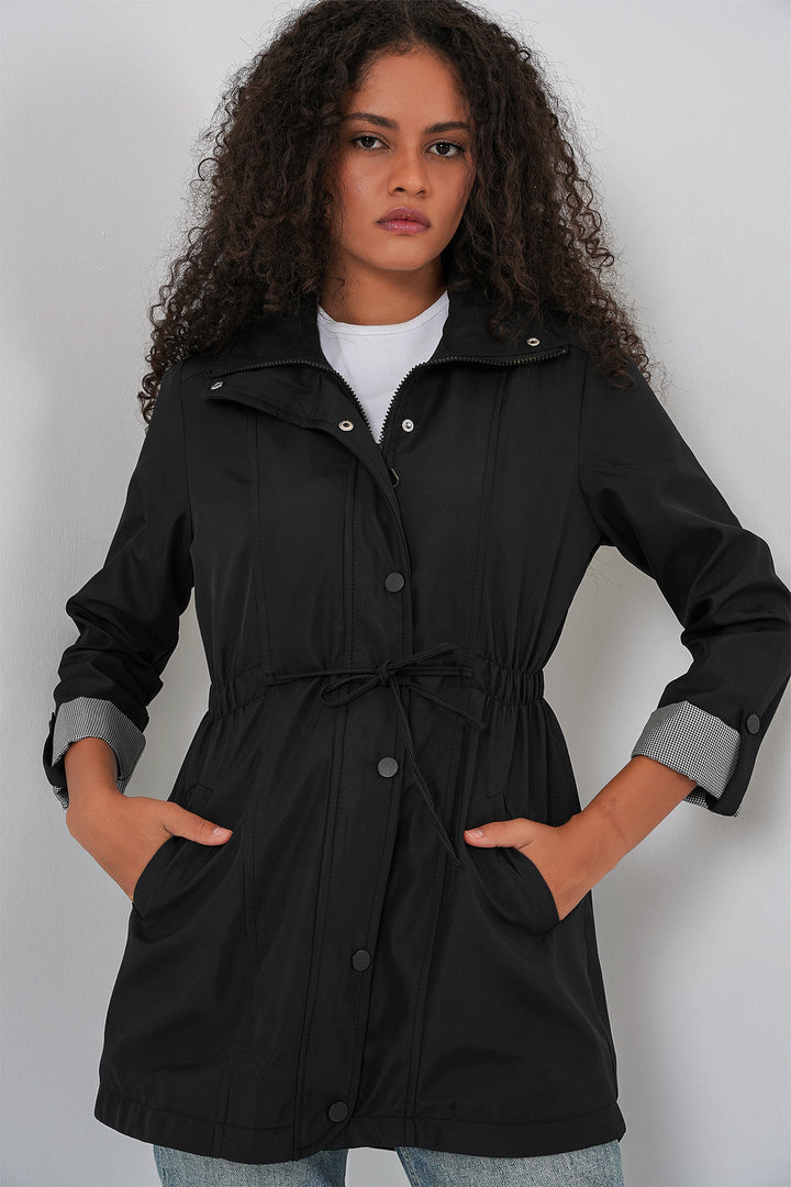 Bigdart 10322 Trench à Taille Froncée - Noire