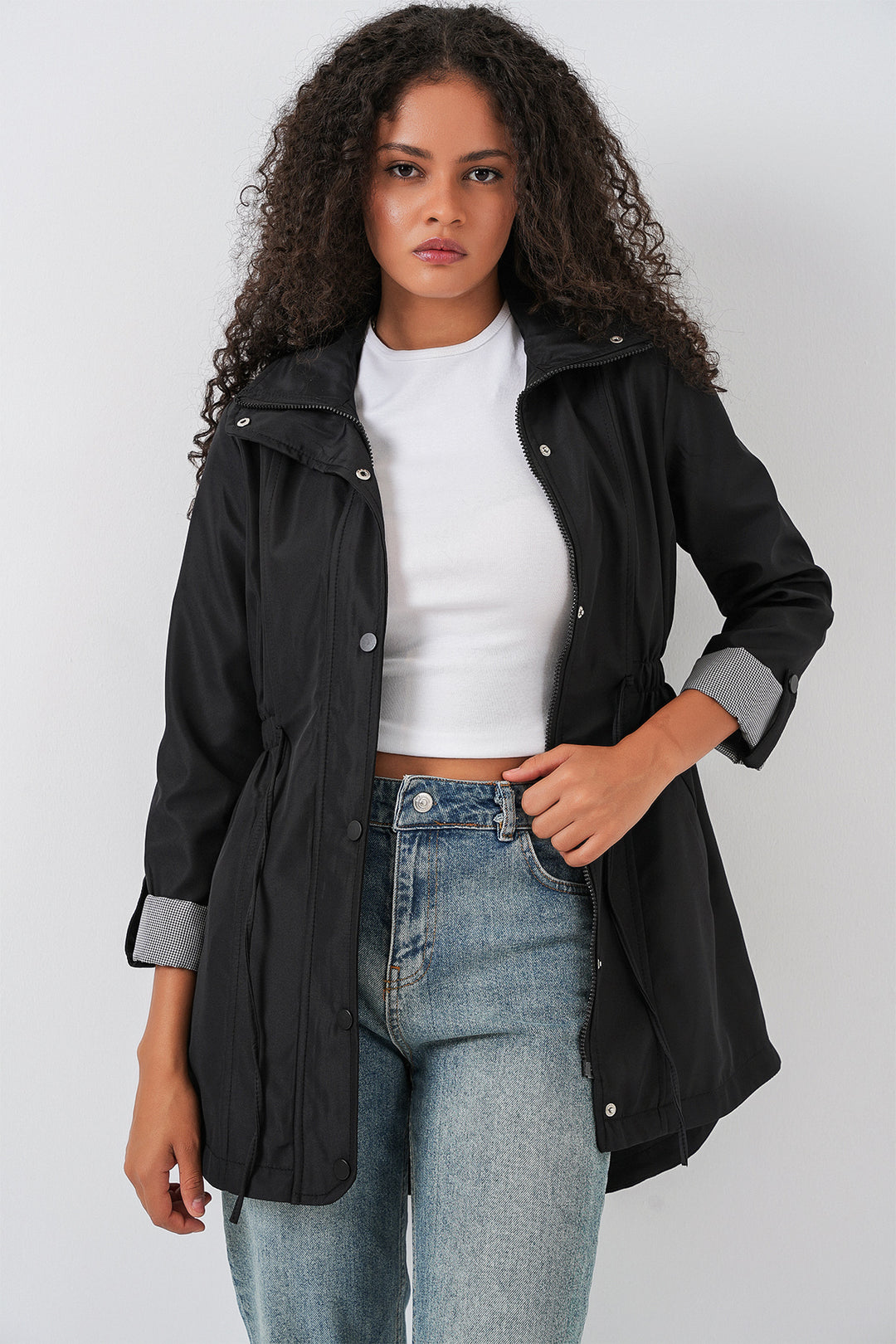 Bigdart 10322 Trench à Taille Froncée - Noire
