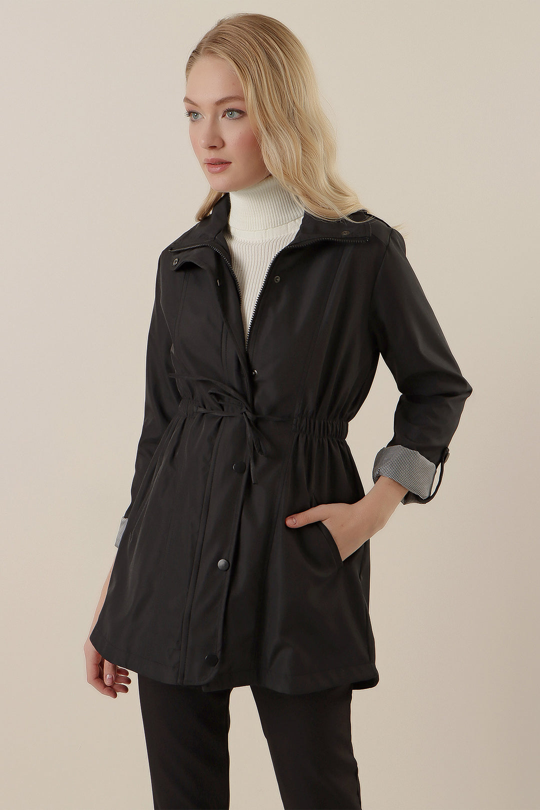 Bigdart 10322 Trench à Taille Froncée - Noire
