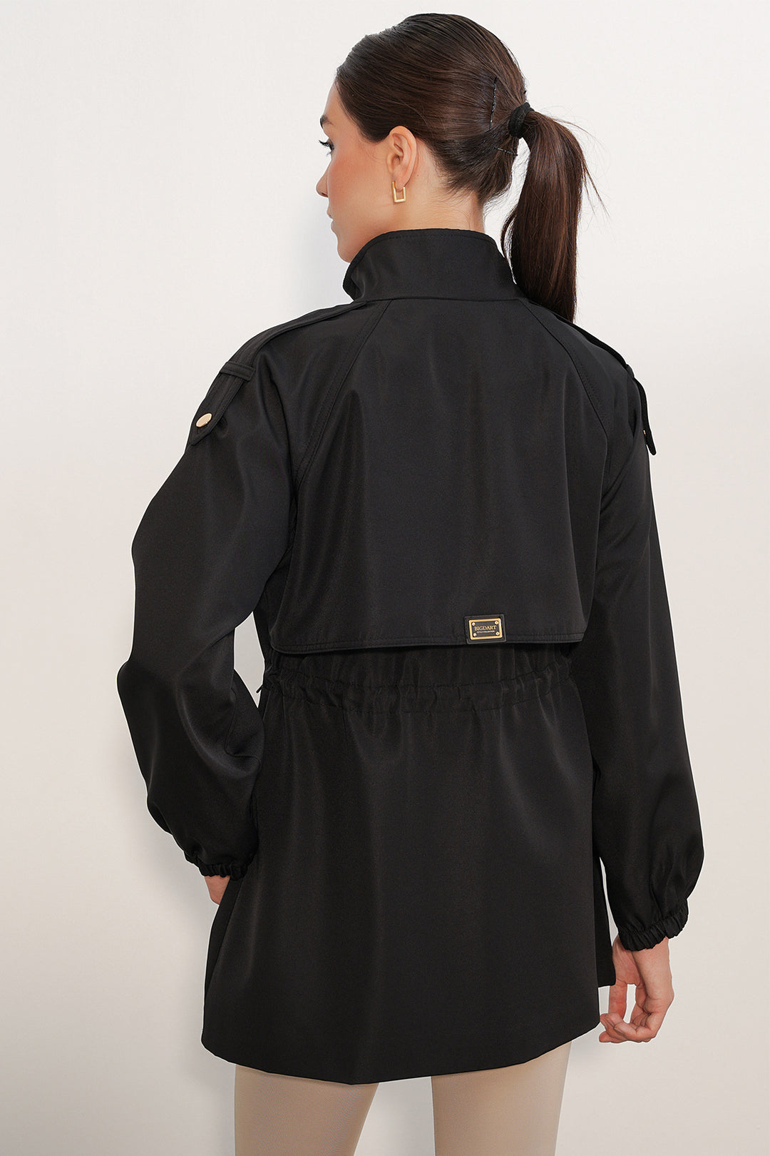 Bigdart 10322 Veste Femme à Taille Froncée - Noir