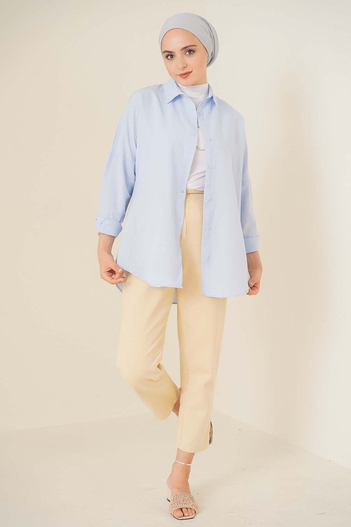Bigdart 103901 Chemise Basique Modeste Oversize - Bleu Clair