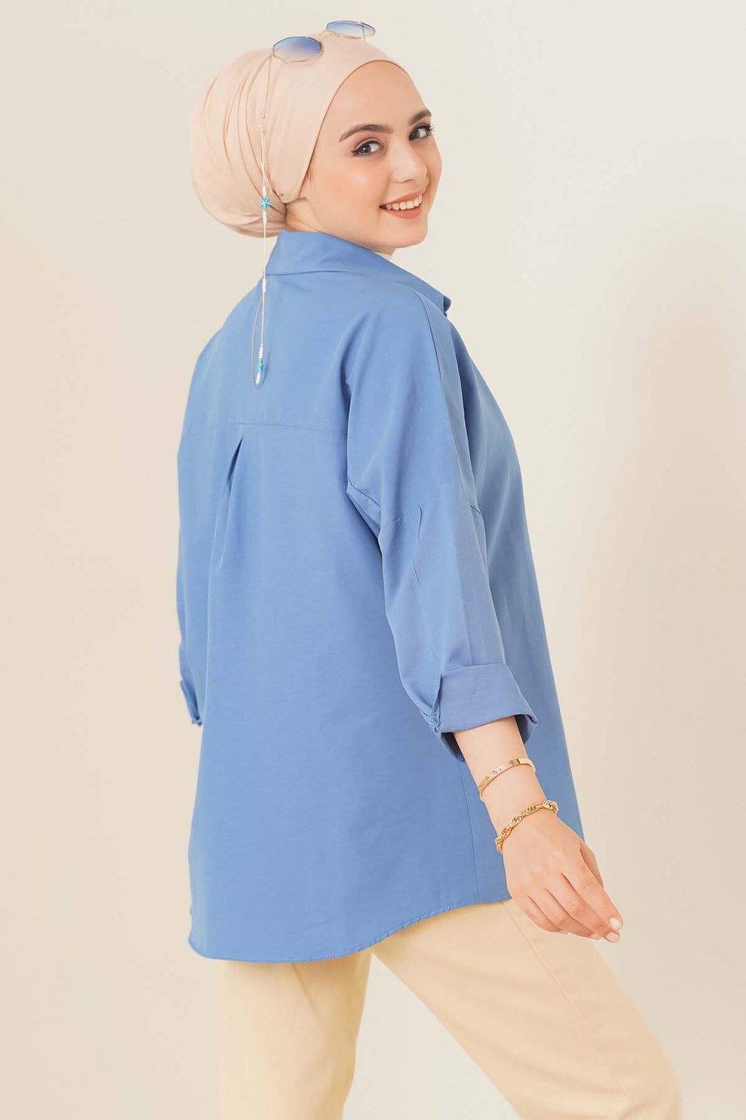 Bigdart 103901 Chemise Basique Modeste Oversize - Indigo