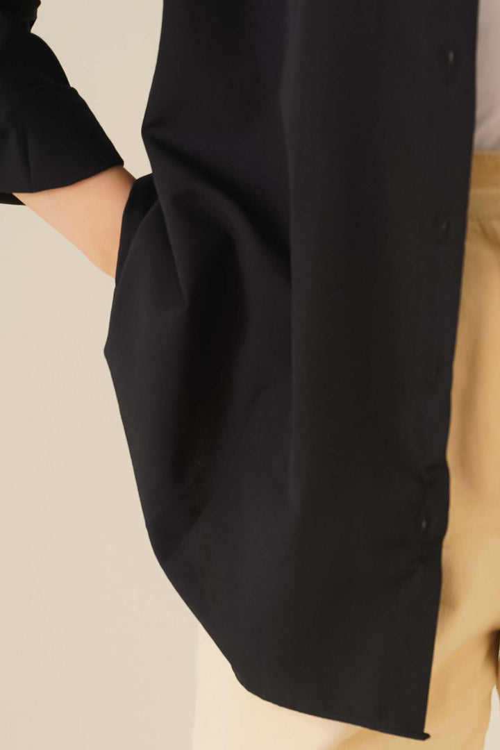 Bigdart 103901 Chemise Oversize Basique - Noir
