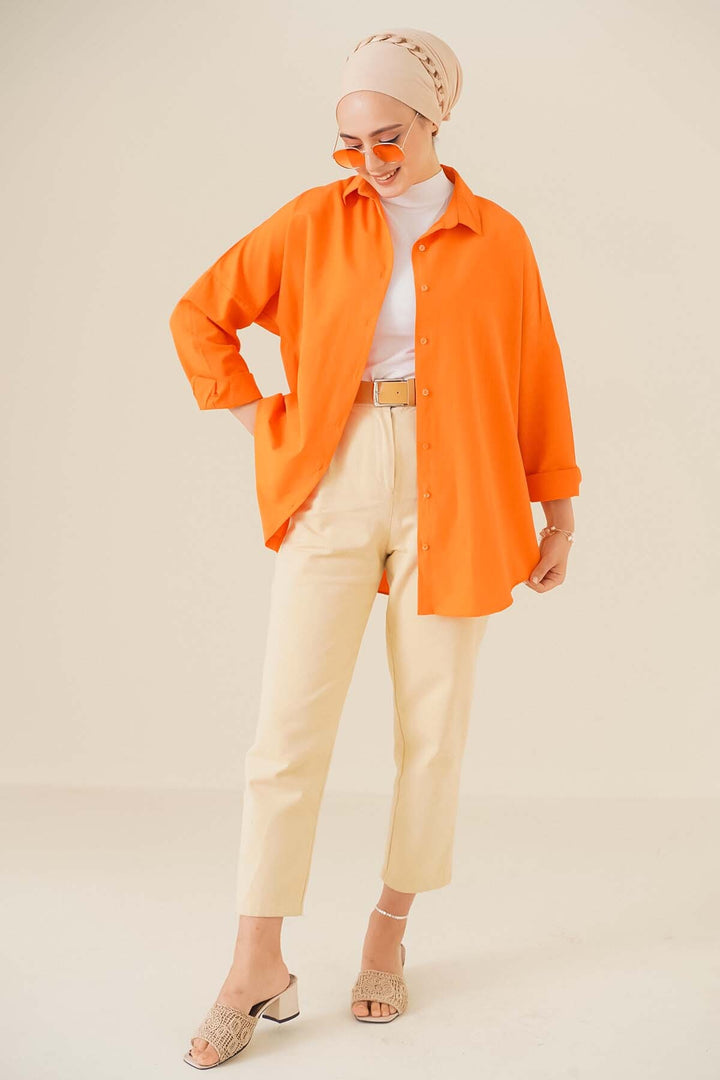 Bigdart Chemise basique oversize pour le hijab 103901 - Orange
