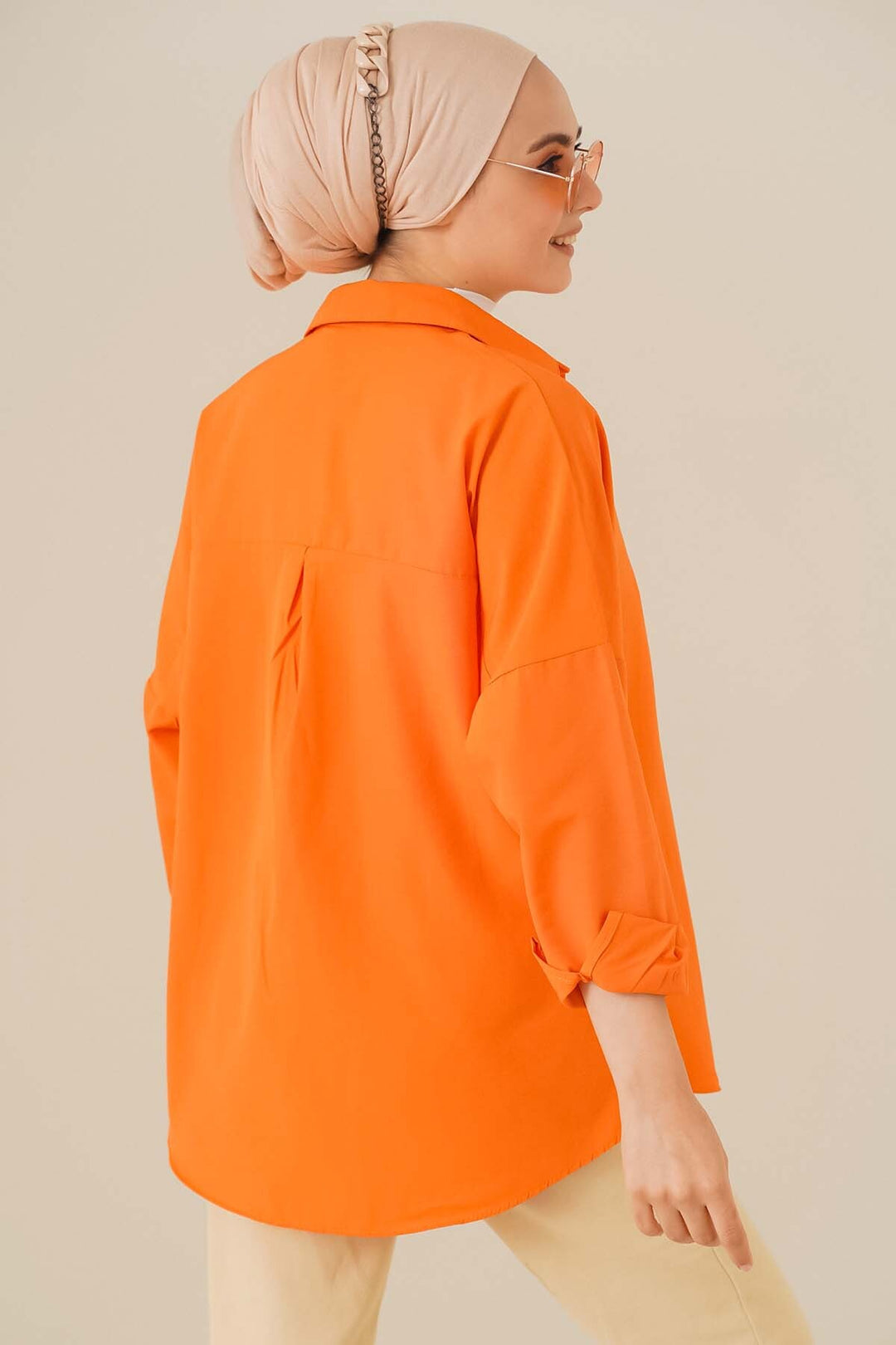 Bigdart 103901 Chemise Oversize Basique - Orange