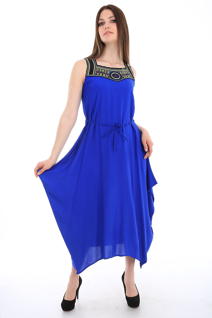 Bigdart 1512 Robe avec broderie à l'avant - Bleu roi