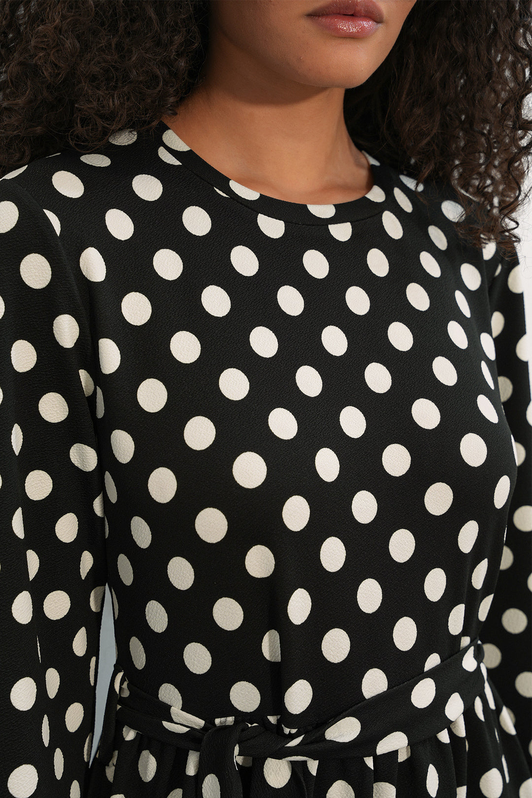 Bigdart 1525 Robe Longue à Pois en Tricot pour Femme - Noir P.