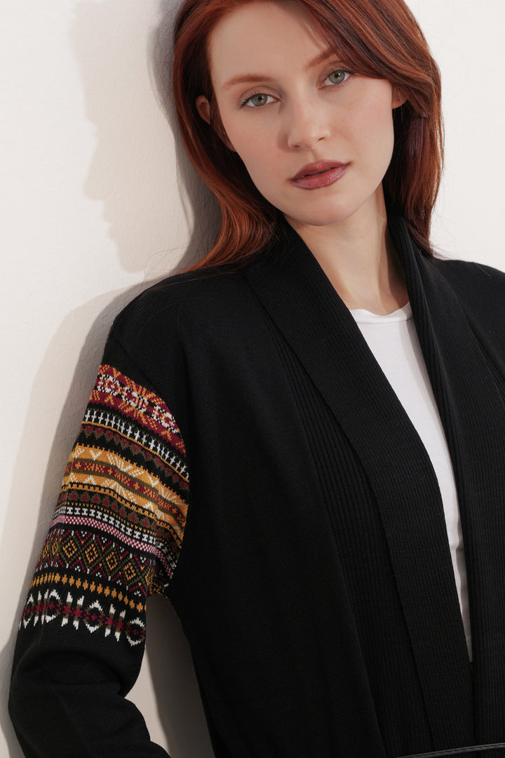 Bigdart Gilet long en tricot 15690 - Noir