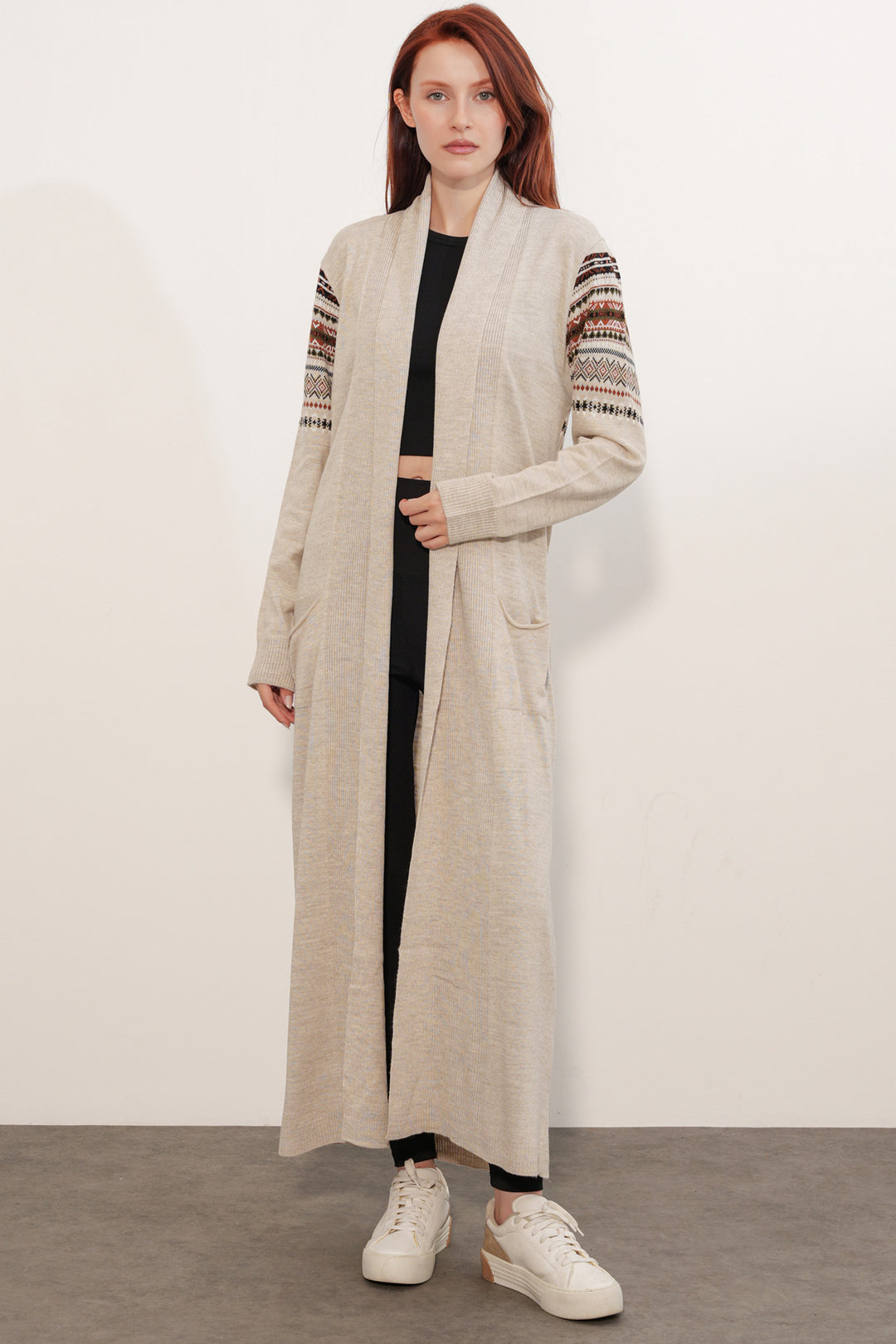 Bigdart Gilet long en tricot 15690 - Pierre
