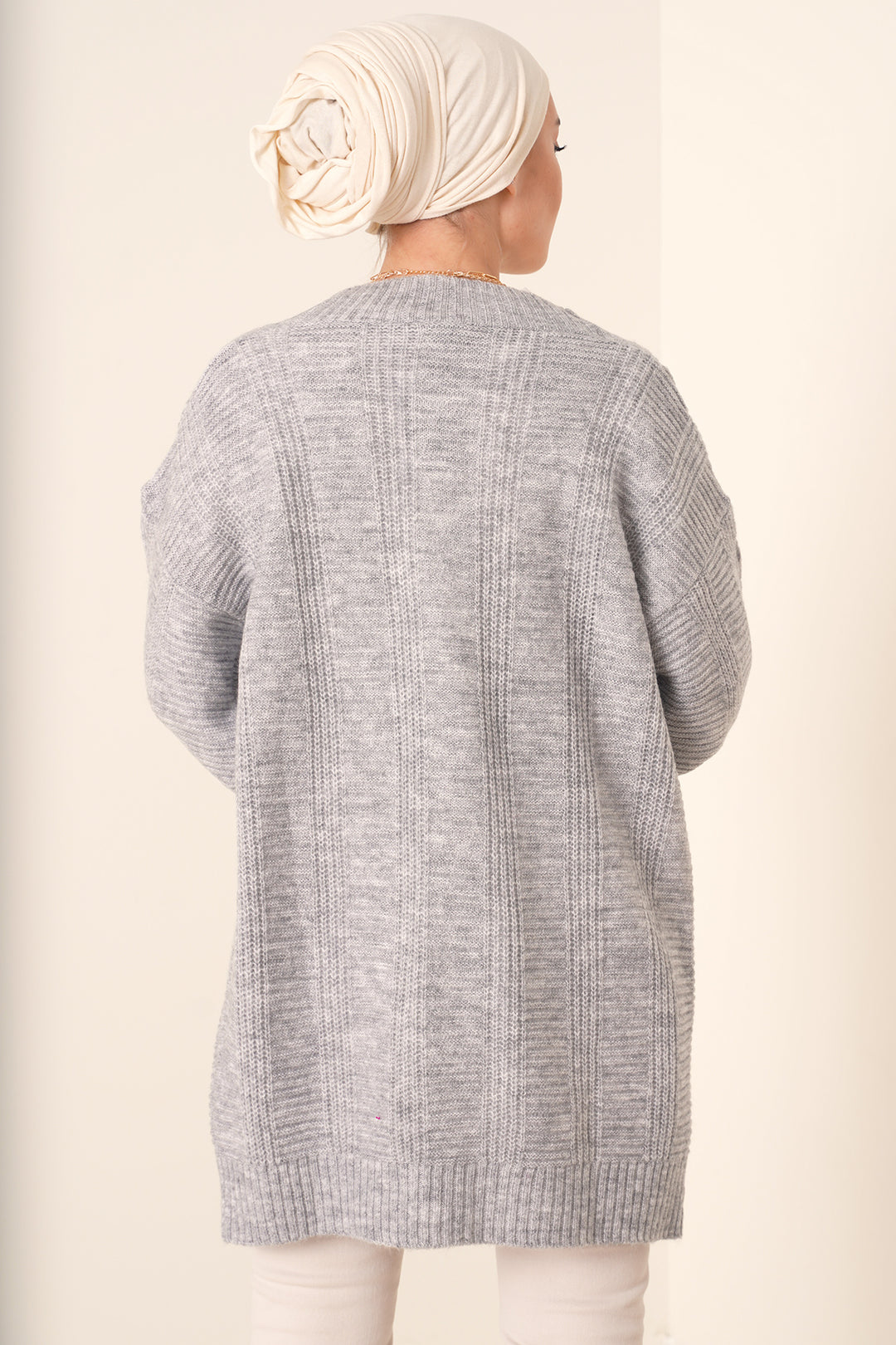 Bigdart 15768 Gilet en tricot modeste - Gris