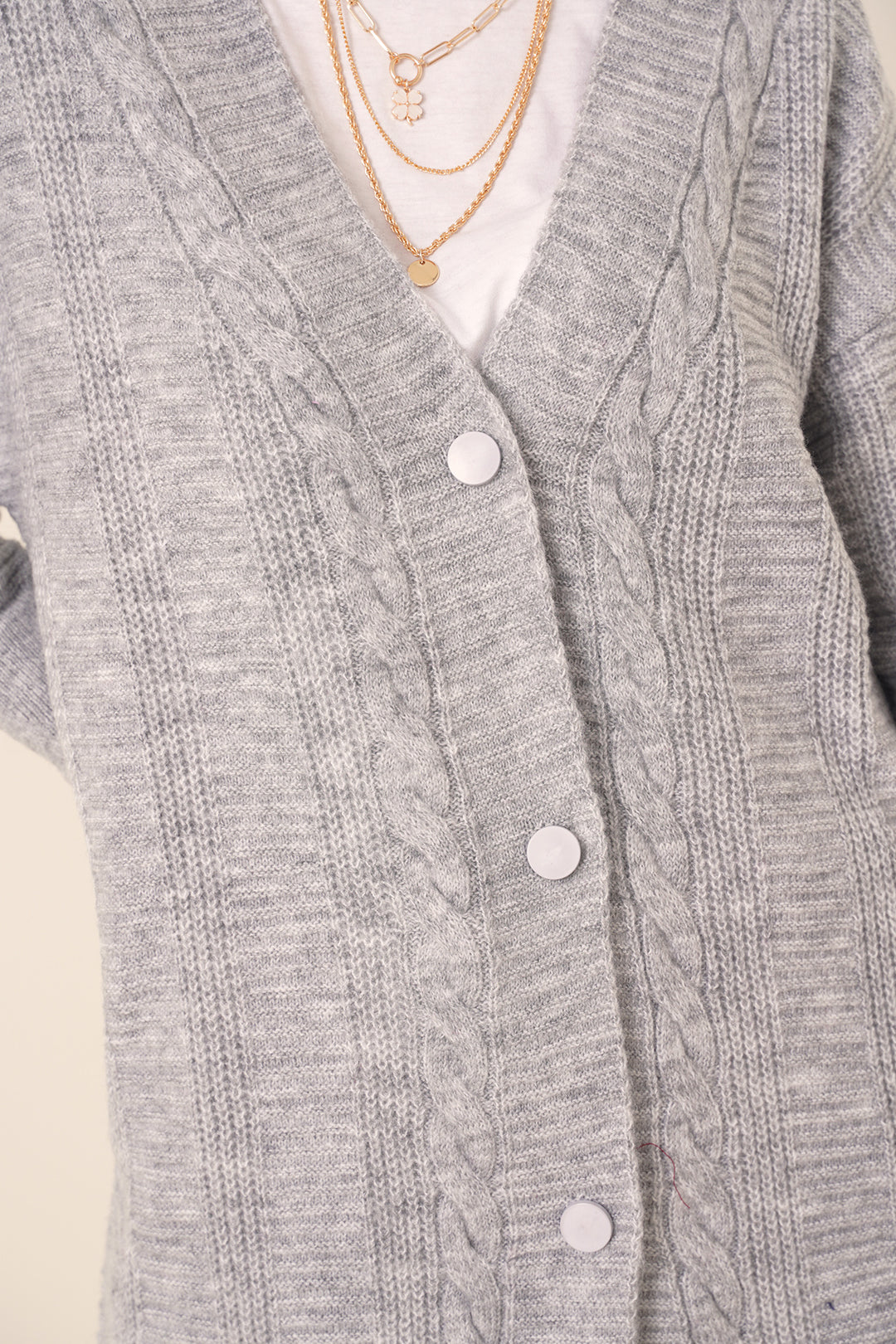 Bigdart 15768 Gilet en tricot modeste - Gris