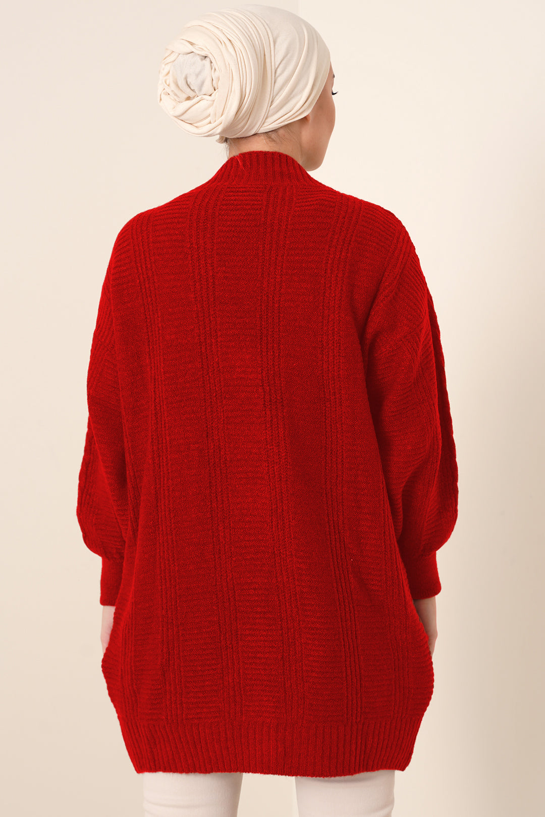 Bigdart 15768 Gilet Tricot Tesettür - Rouge