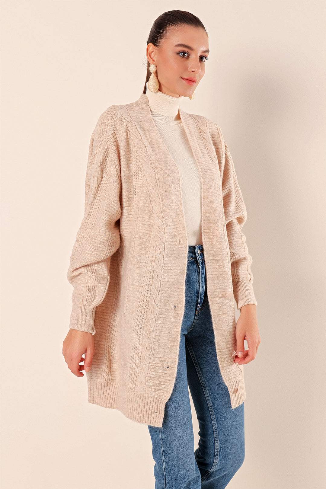 Bigdart 15768 Gilet Tricot Modeste - Crème