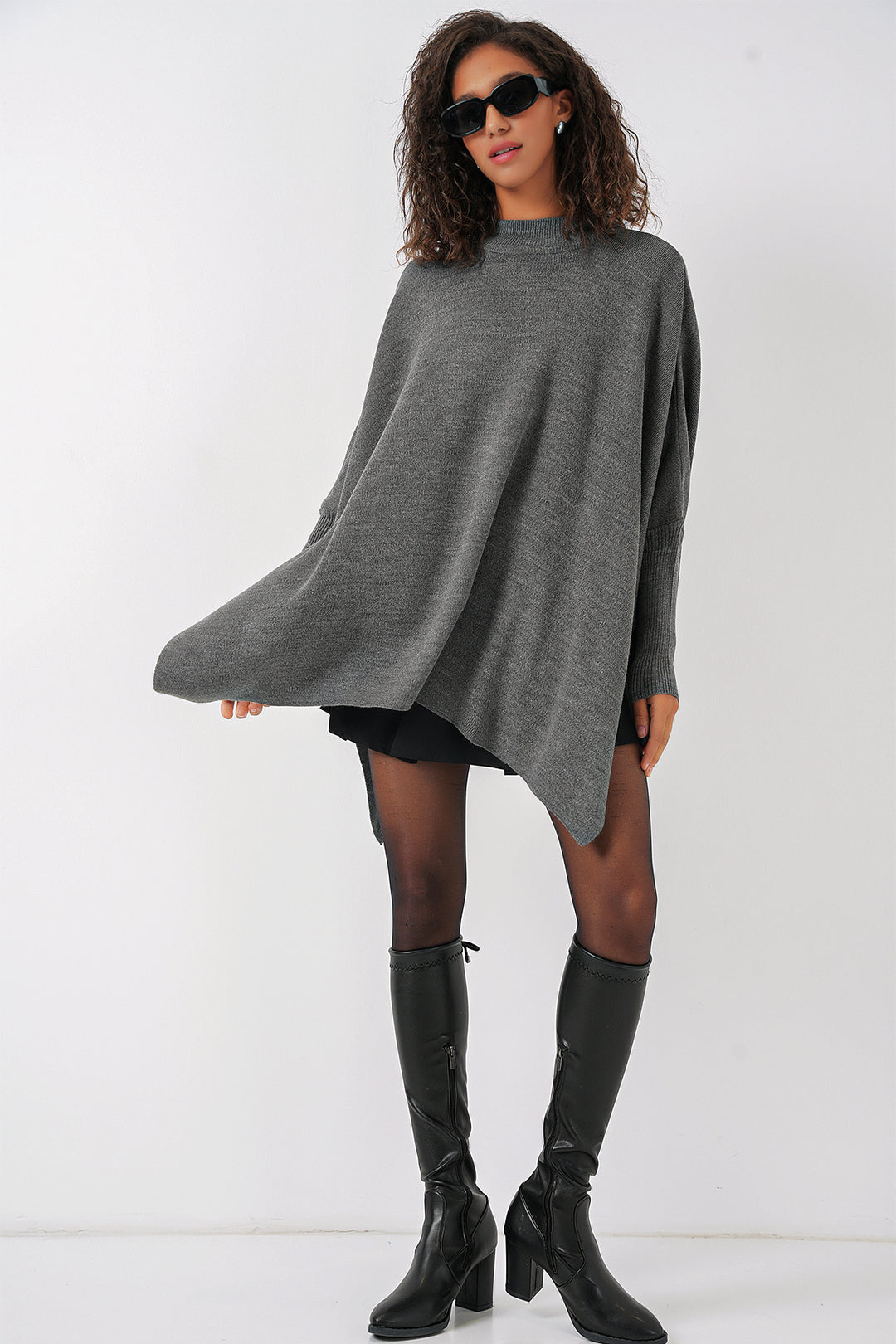 Bigdart Pull poncho fendu 15783 - Gris