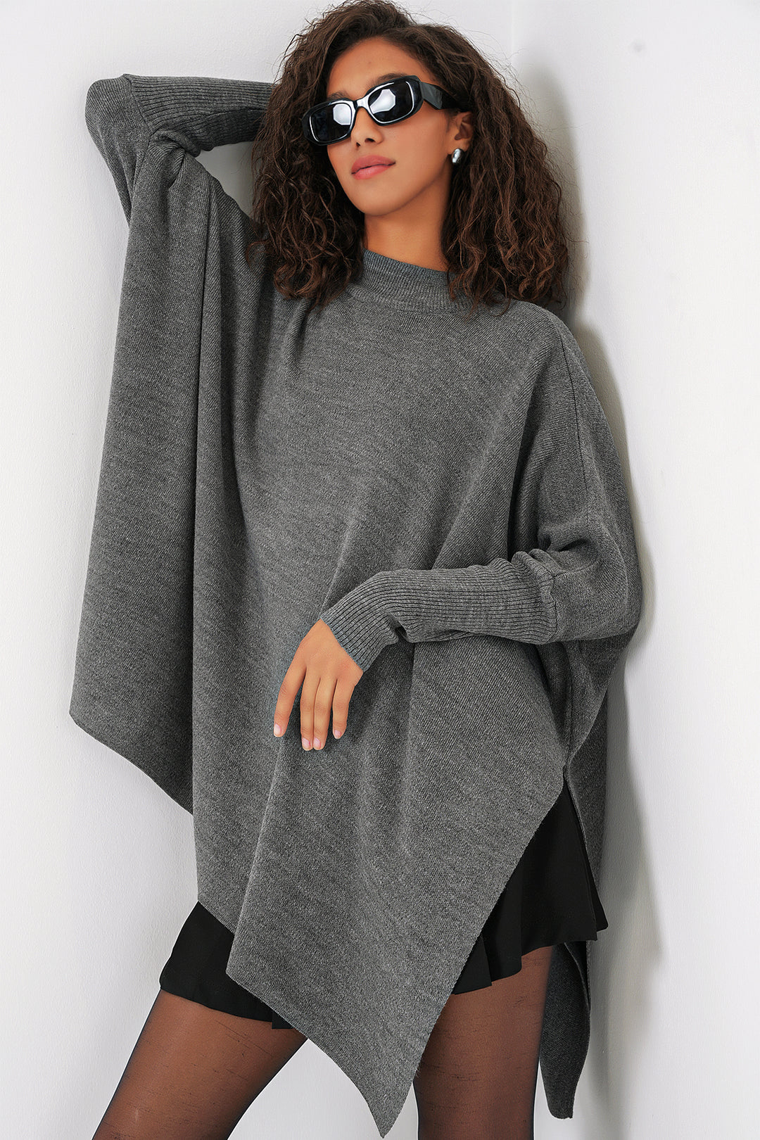 Bigdart Pull poncho fendu 15783 - Gris