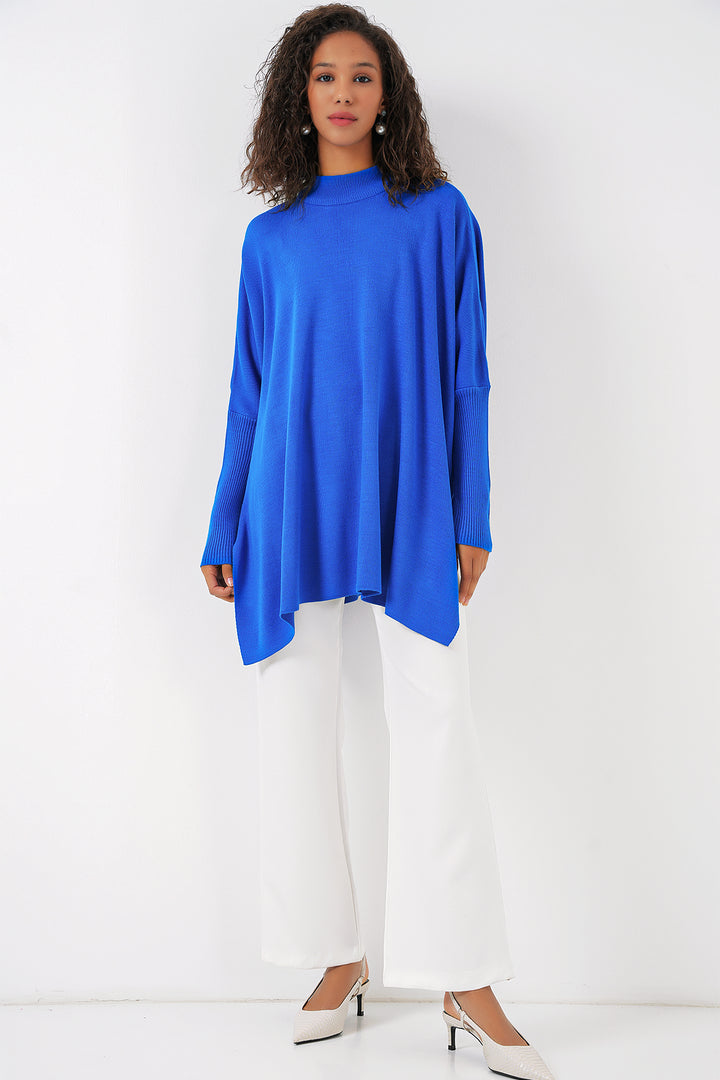 Bigdart Pull Poncho Fendu 15783 - a.Bleu roi