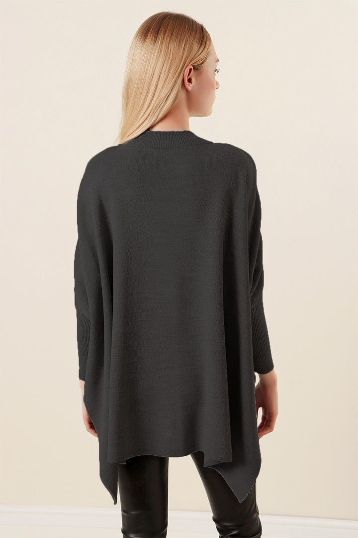 Bigdart 15783 Pull à pancho fendu - Anthracite