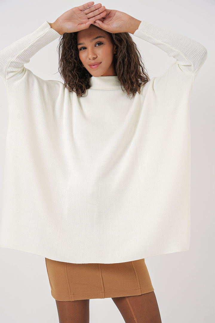 Bigdart 15783 Poncho à fente - Blanc