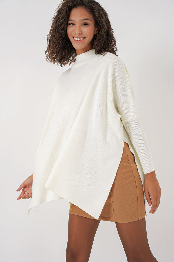 Bigdart 15783 Poncho à fente - Blanc