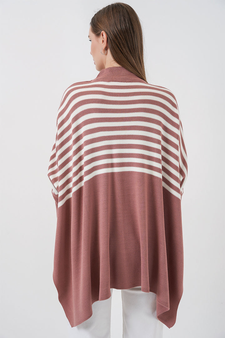 Bigdart 15783 Pull Poncho Fendu - d.gül kurusu