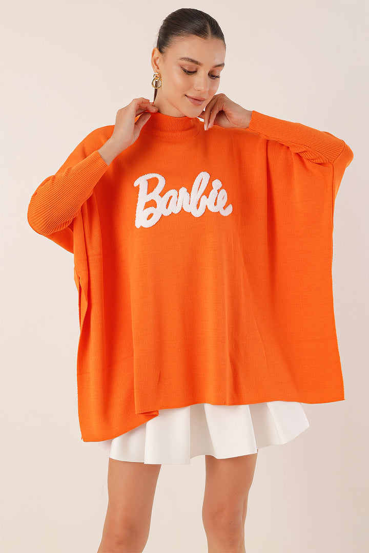 Bigdart Pull poncho fendu 15783 - Orange foncé
