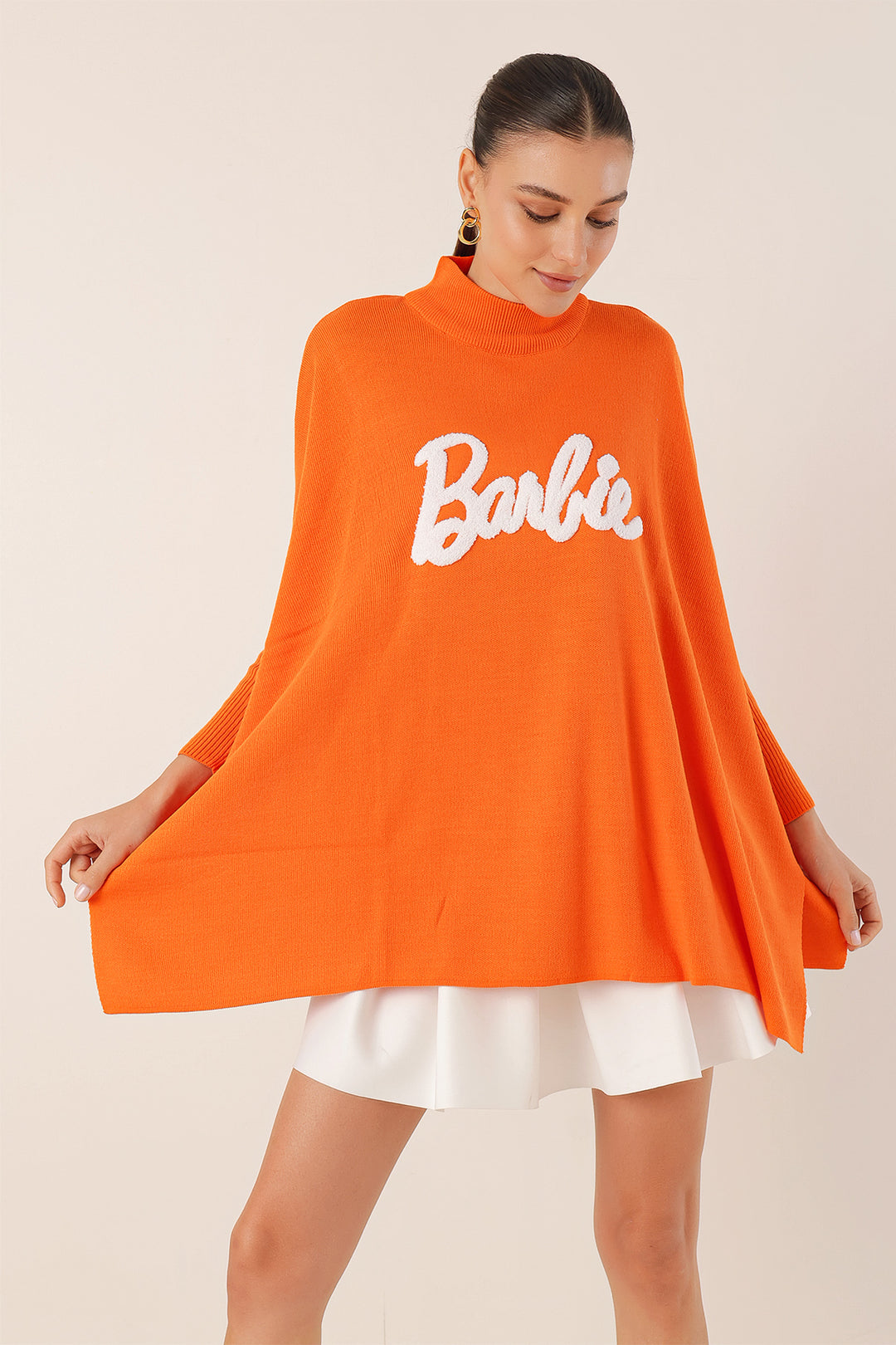 Bigdart Pull poncho fendu 15783 - Orange foncé