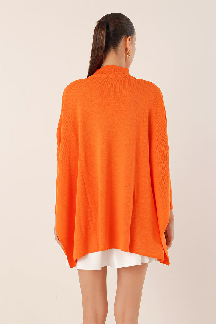 Bigdart Pull poncho fendu 15783 - Orange foncé