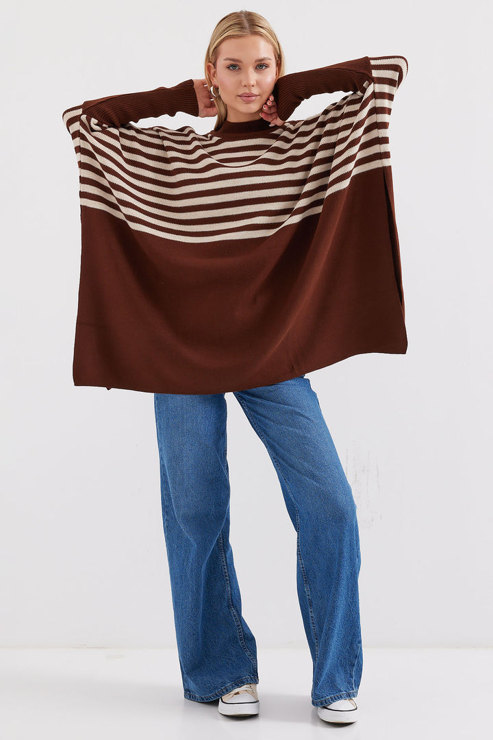 Bigdart Pull poncho fendu 15783 - Marron