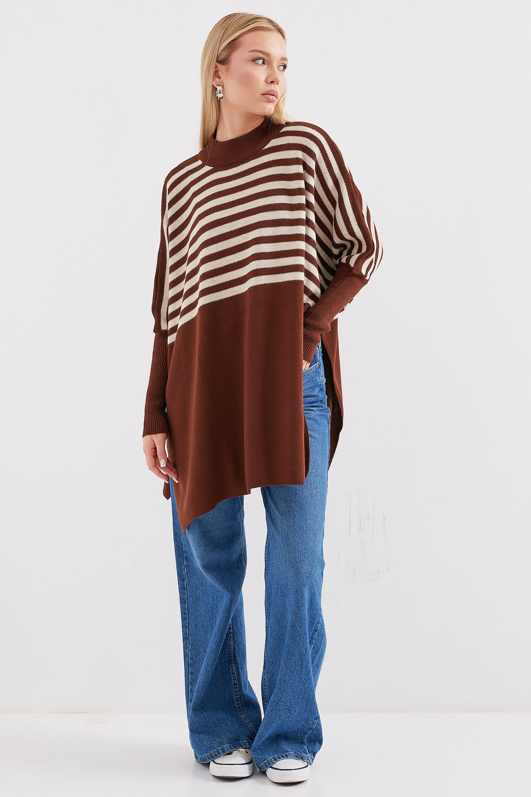 Bigdart Pull poncho fendu 15783 - Marron