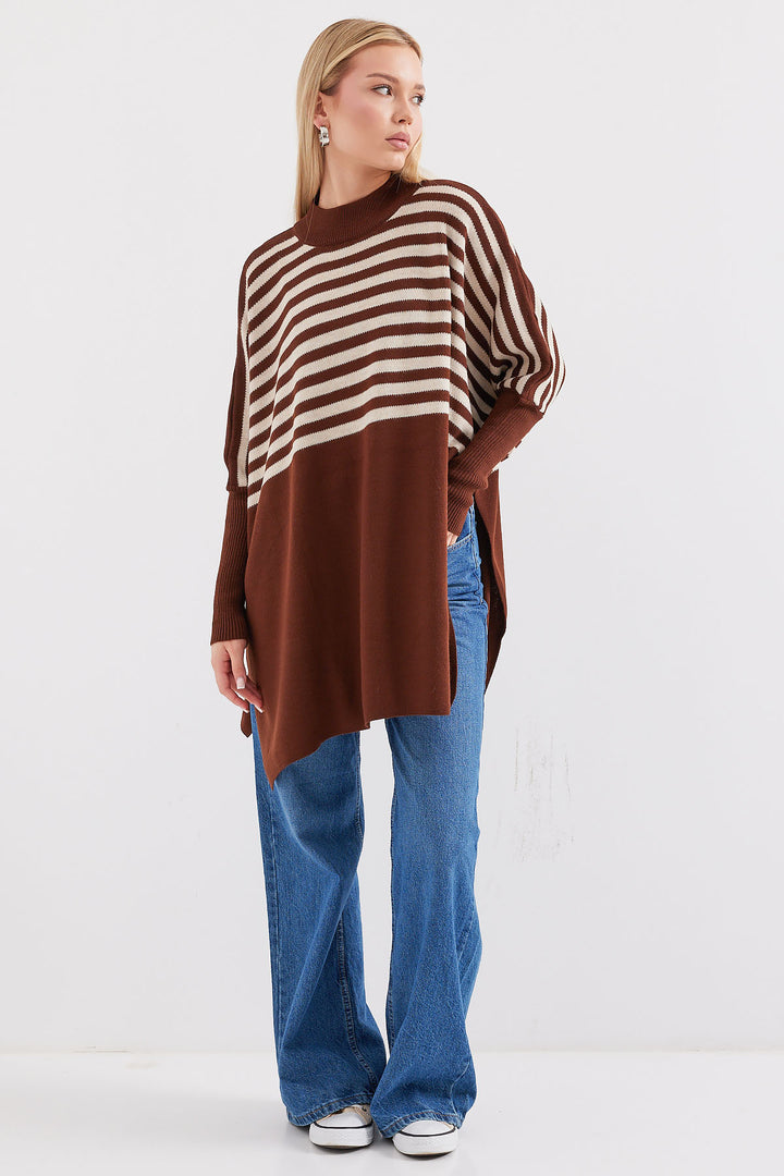 Bigdart Pull poncho fendu 15783 - Marron