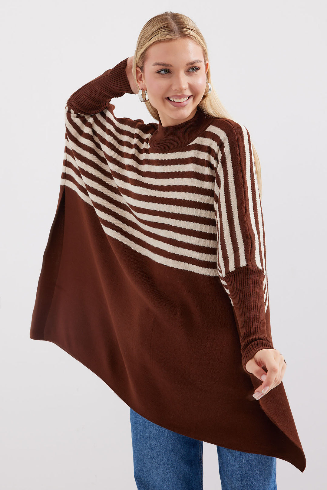 Bigdart Pull poncho fendu 15783 - Marron