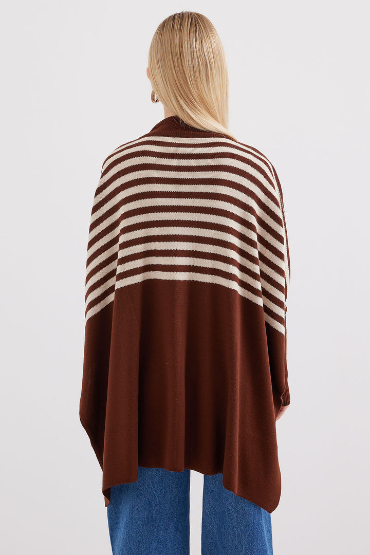 Bigdart Pull poncho fendu 15783 - Marron
