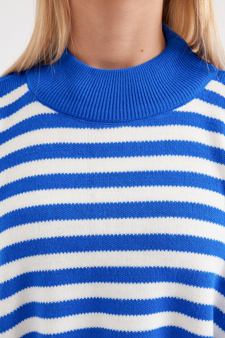 Bigdart 15783 Pull Poncho Fendu - f. Bleu roi