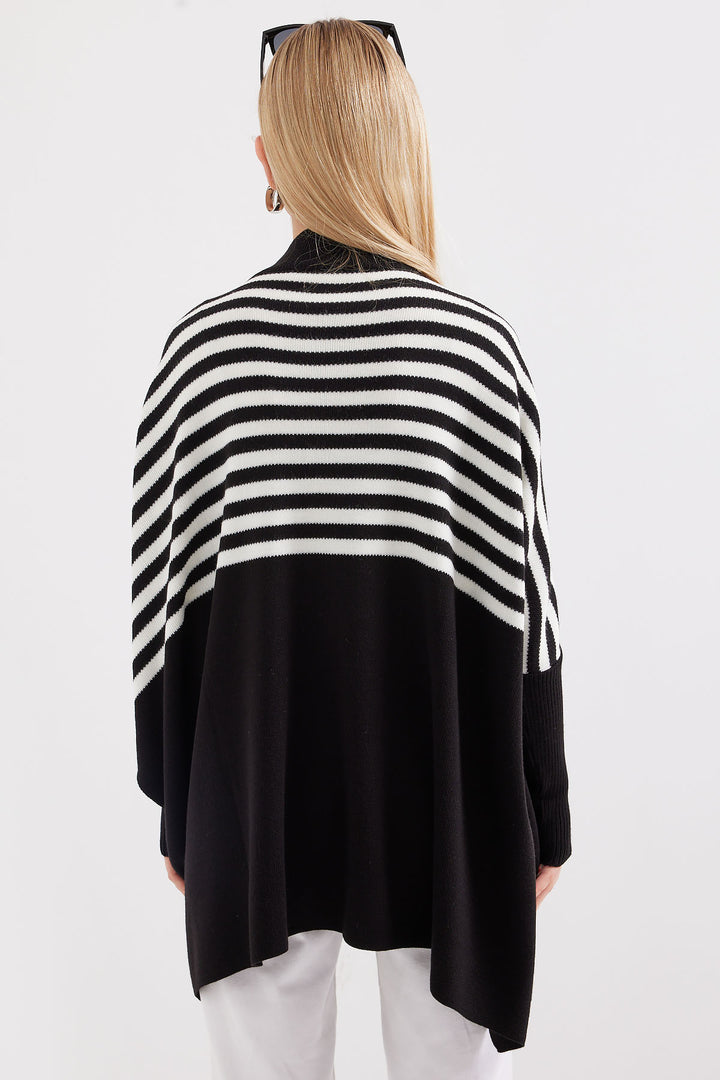 Bigdart 15783 Pull Poncho Fendu - f. Noir
