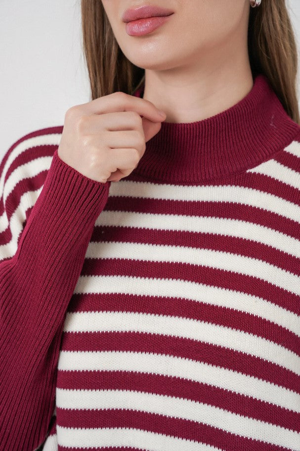 Bigdart 15783 Pull Poncho Fendu - h. Bordeaux