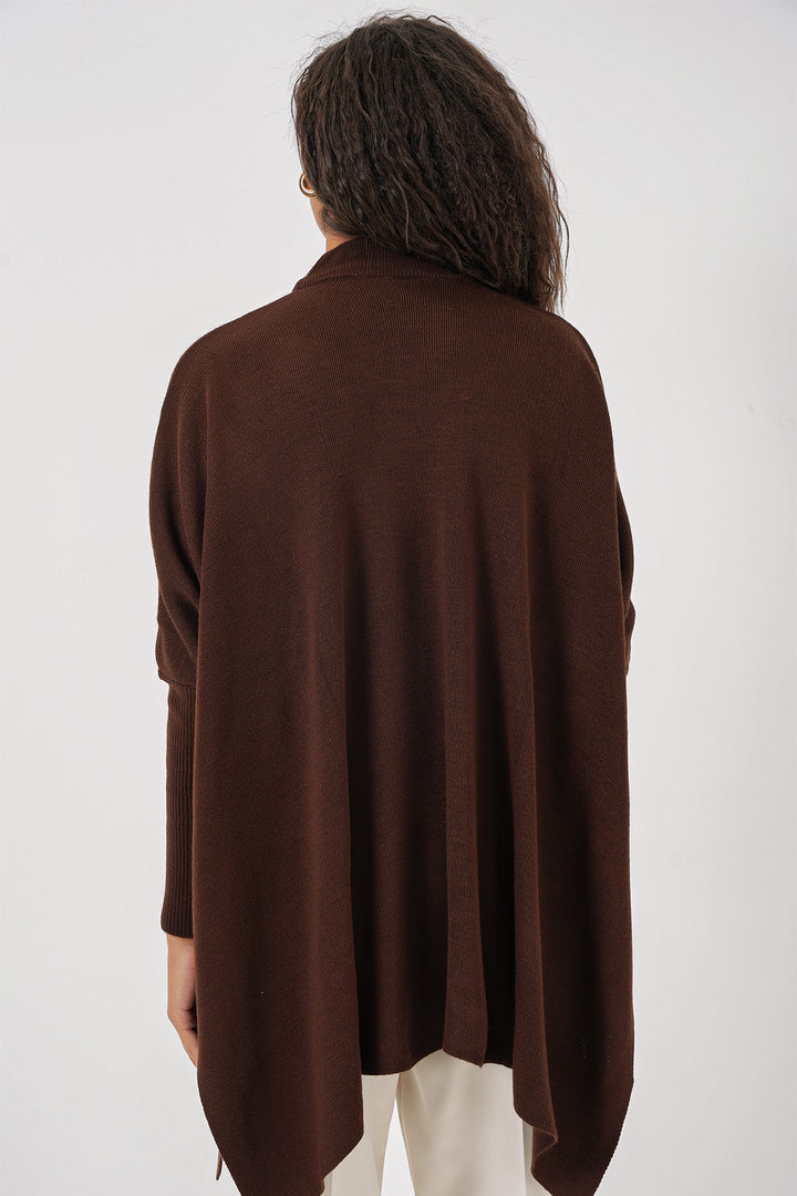 Bigdart Pull poncho avec fente 15783 - Marron