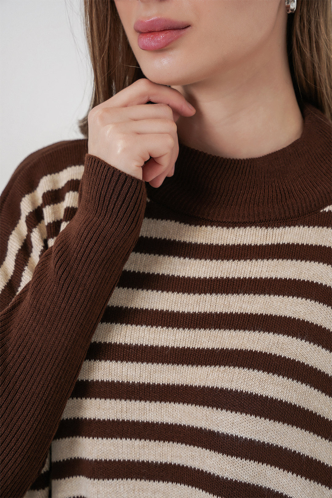 Bigdart 15783 Pull Poncho Fendu - m. Marron