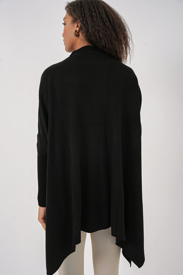 Bigdart 15783 Pull poncho fendu - Noir