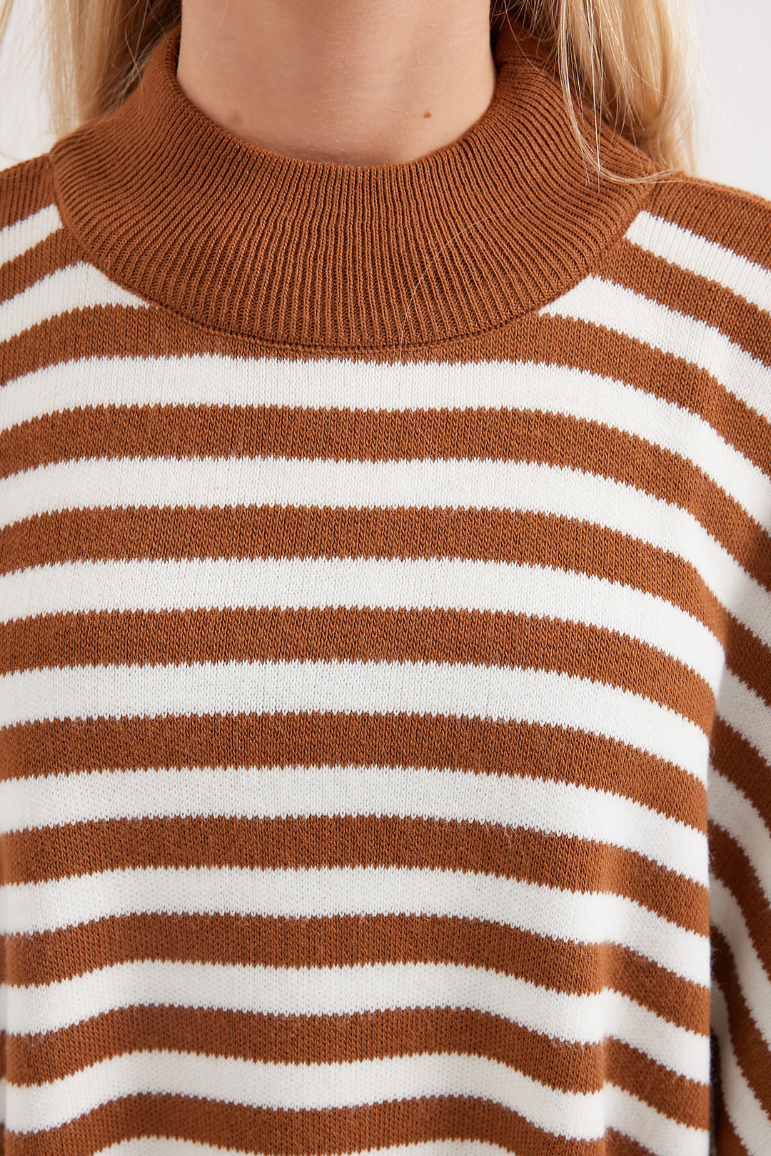 Bigdart 15783 Pull Poncho Fendu - sütlü Marron
