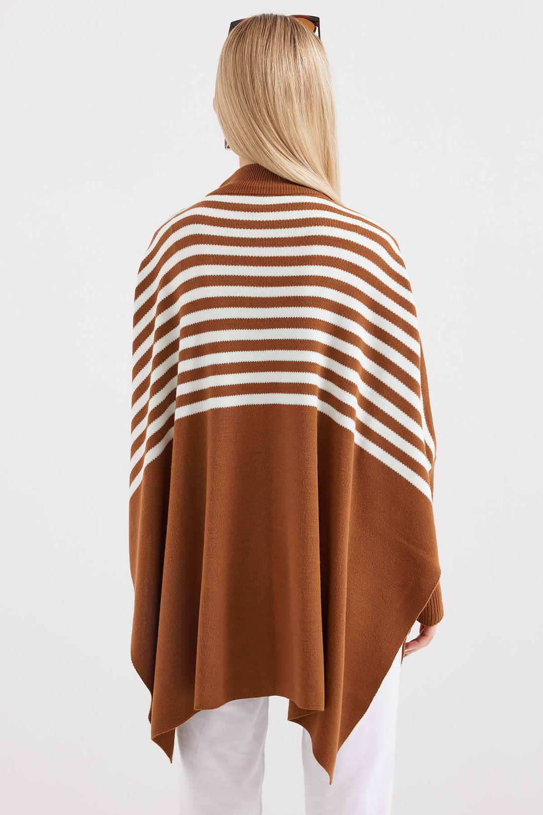 Bigdart 15783 Pull Poncho Fendu - sütlü Marron